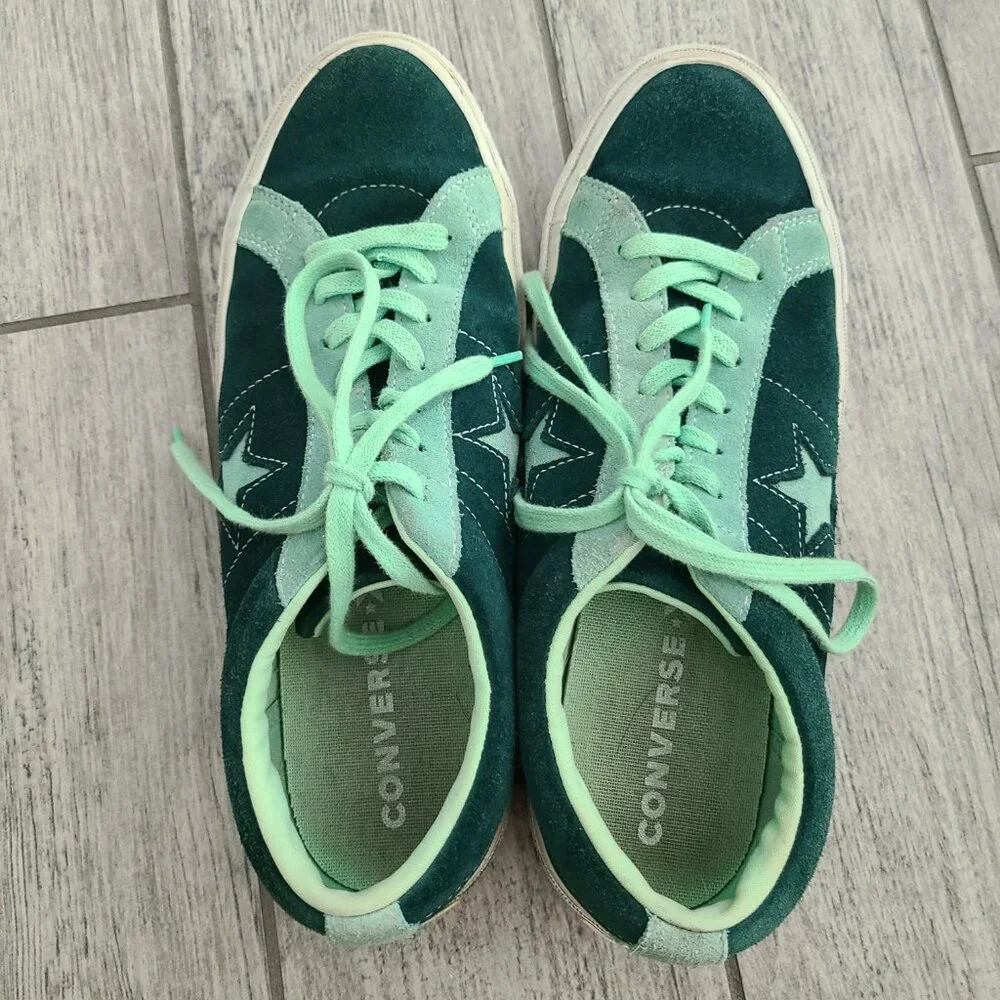 Converse One Star Ox Ponderosa Pine Neptune Green sneakers men 10 women 12